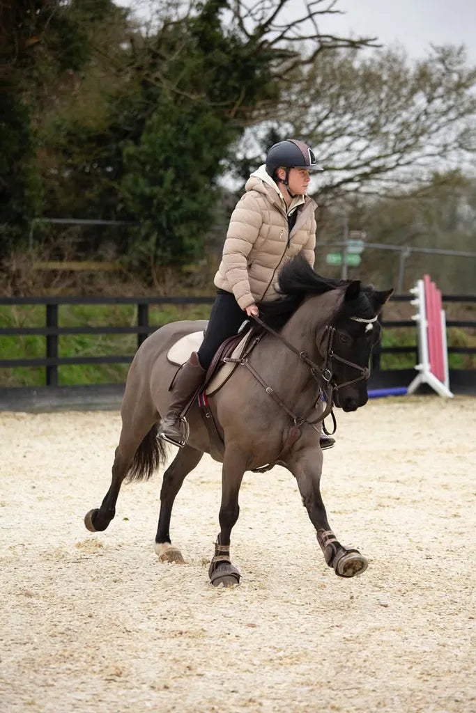 Selle polyvalente synthétique équipée équitation cheval SYNTHIA noir 17 Selle polyvalente synthétique équipée équitation cheval SYNTHIA noir 17
