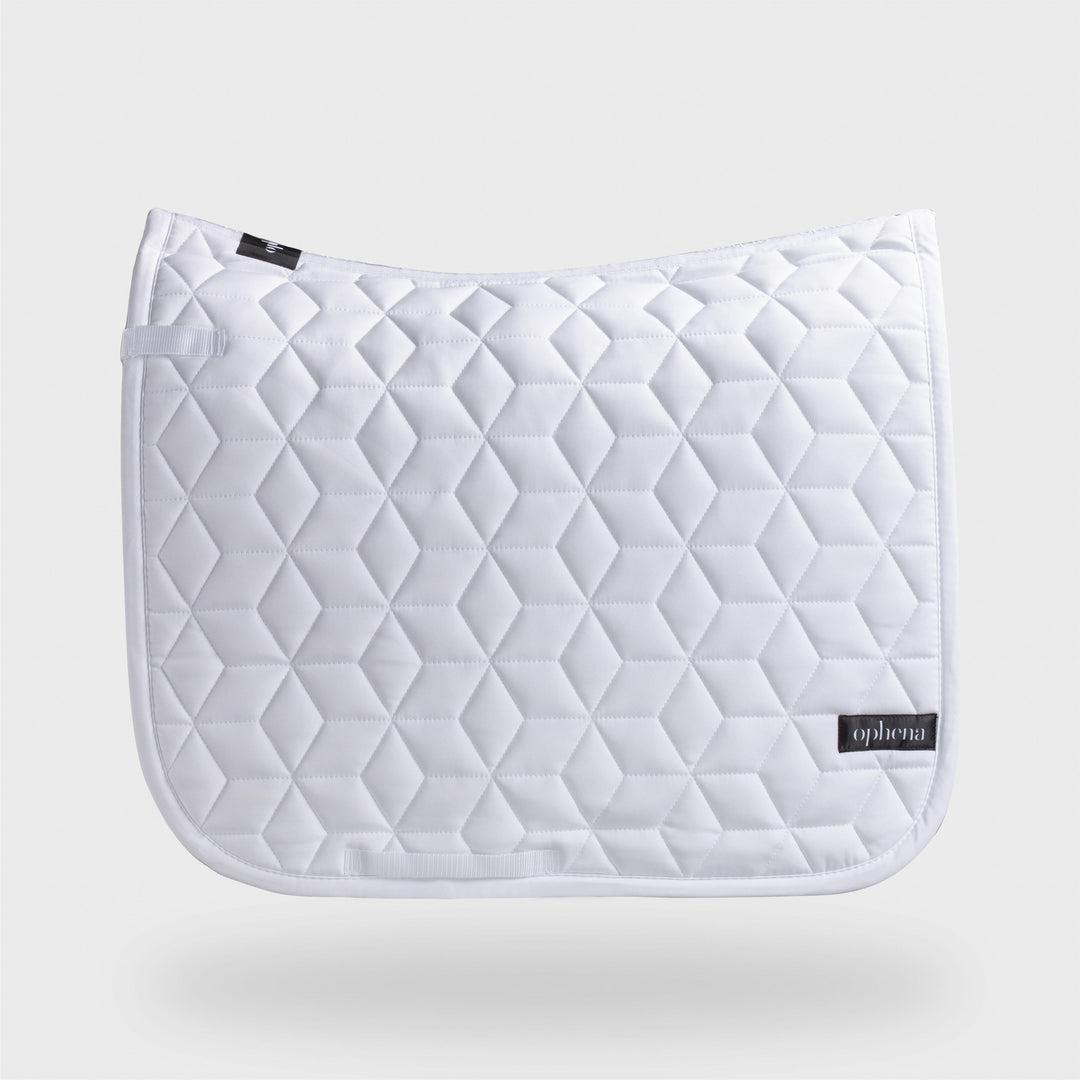 OGILVY EQUESTRIAN - Tapis Profil Pad Dressage Carré Blanc/Navy