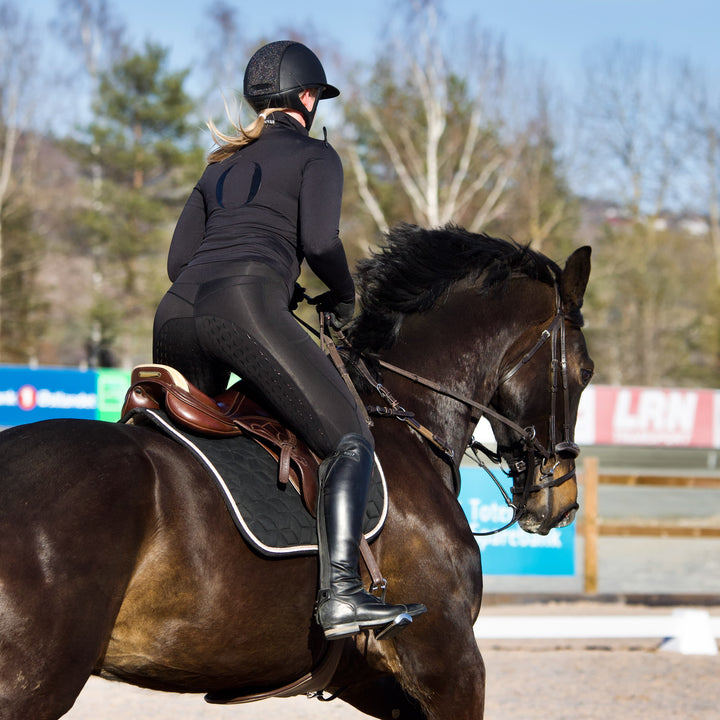 Women's Full-Zip Active Riding Top - Black | Ophena