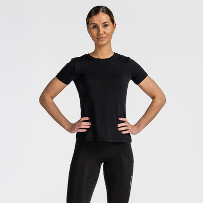 Active T-Shirt Black Essentials Collection ??size_XS-height_172-chest_86-waist_71-hips_96