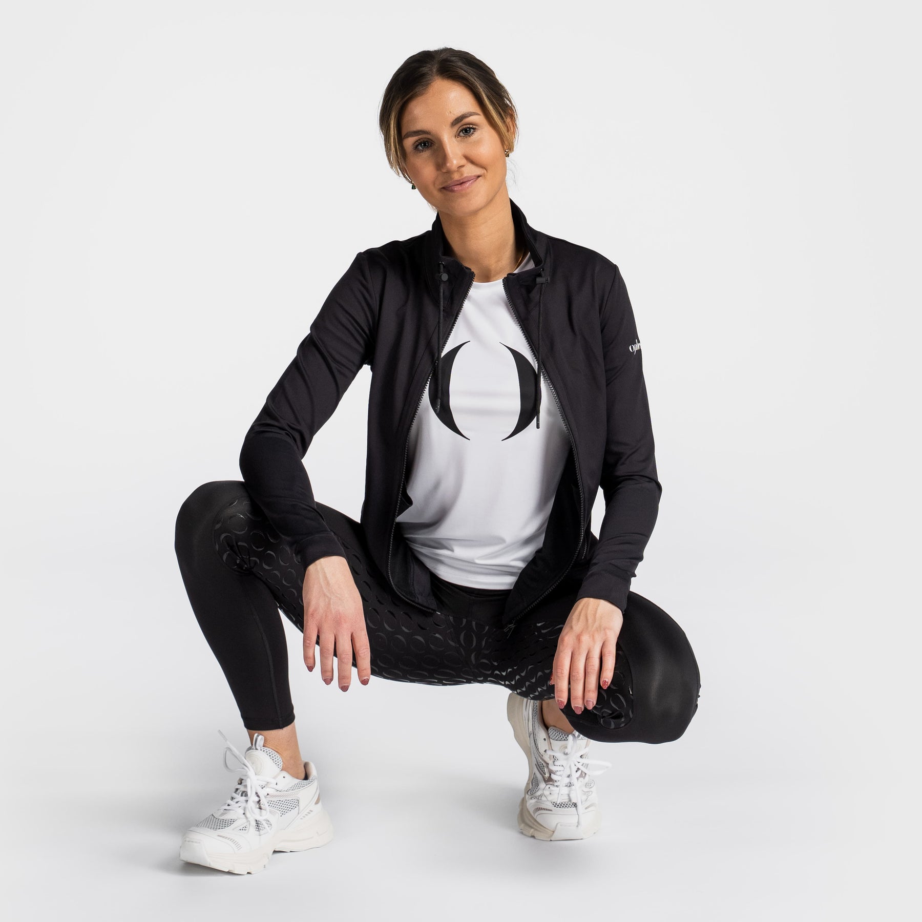 Women's Full-Zip Active Riding Top - Black | Ophena